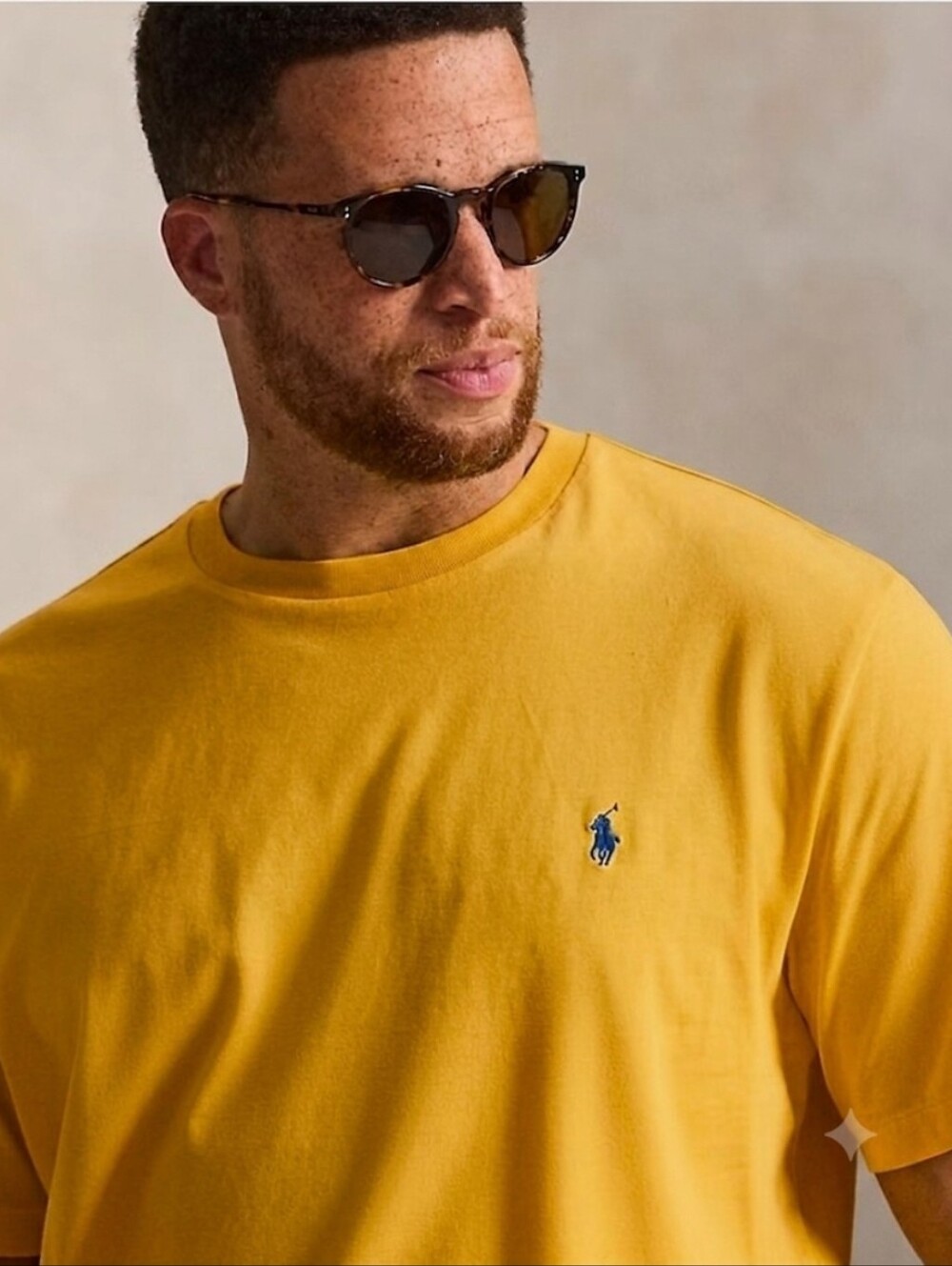 U.S. Polo Assn. Men's T-Shirt Size XL Short  Sleeve Crewneck Mustard Yellow